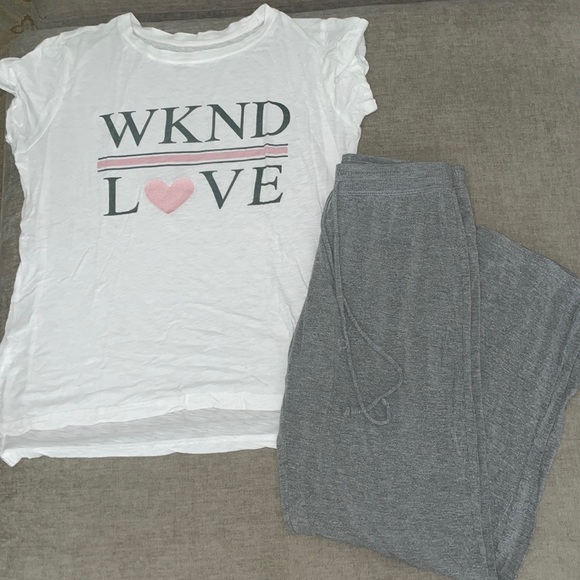 P.J Salvage pajama set “WKND LOVE” - Picture 1 of 4